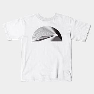 Geometric minimal lineart black Kids T-Shirt